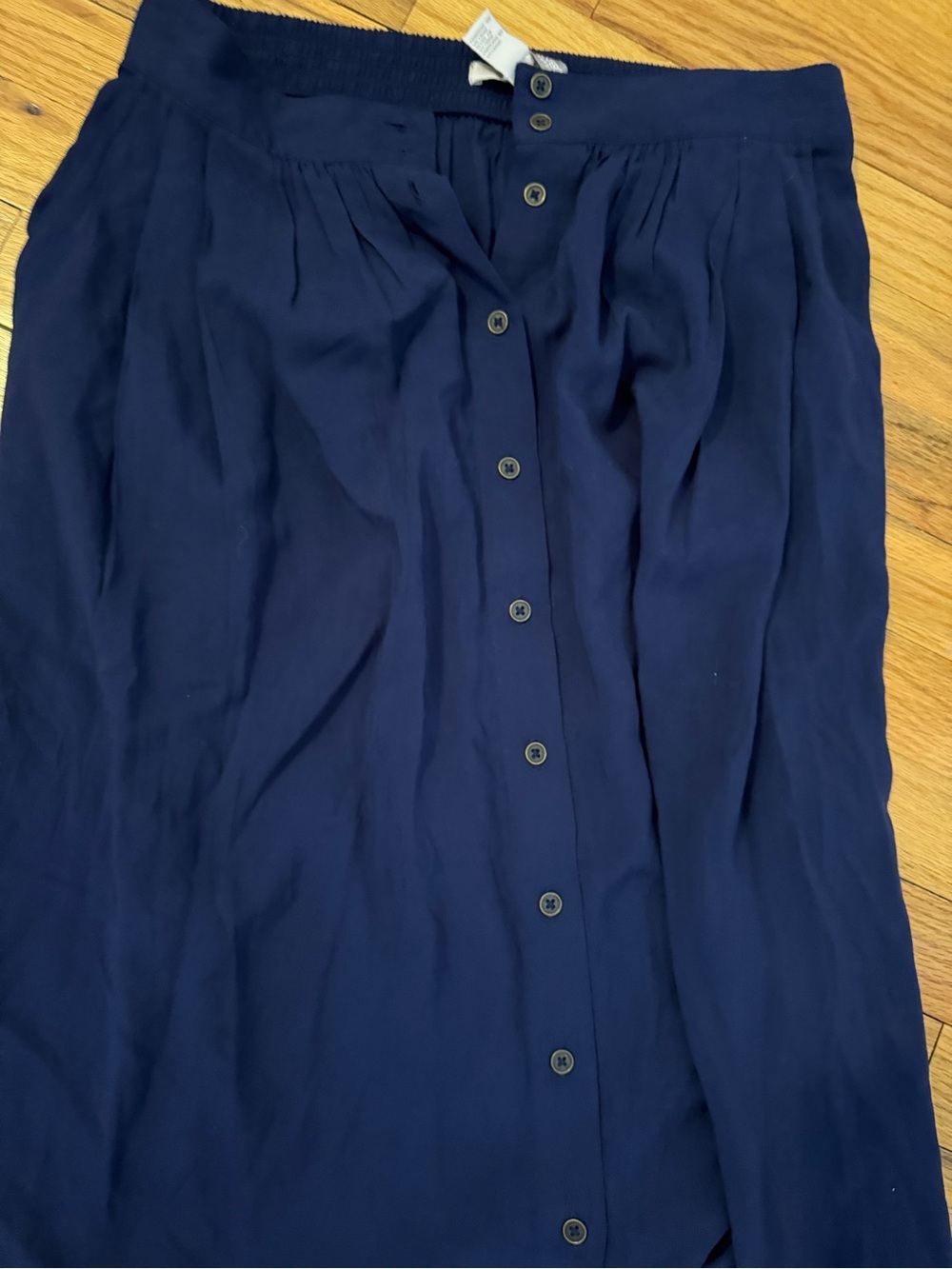 Forever 21 Navy Button-Front Skirt